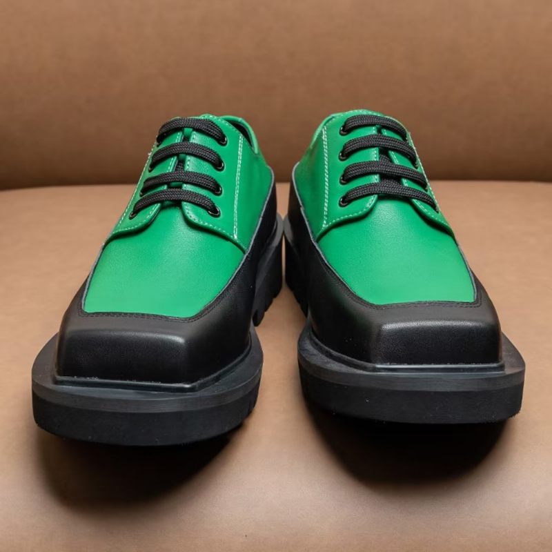 Sapatos Casuais Masculinos Em Relevo Luxo - Verde