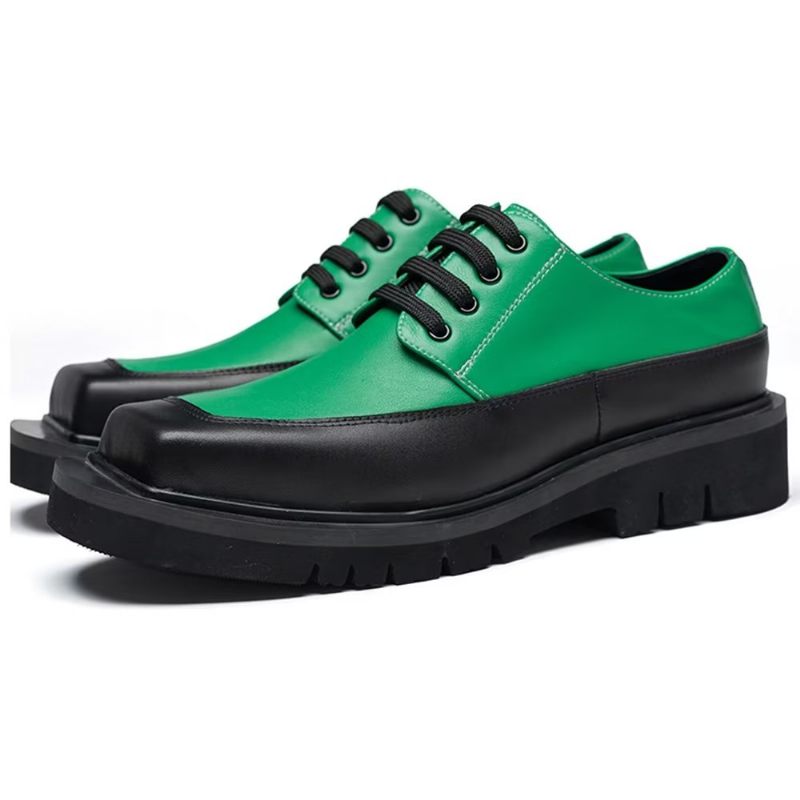 Sapatos Casuais Masculinos Em Relevo Luxo - Verde