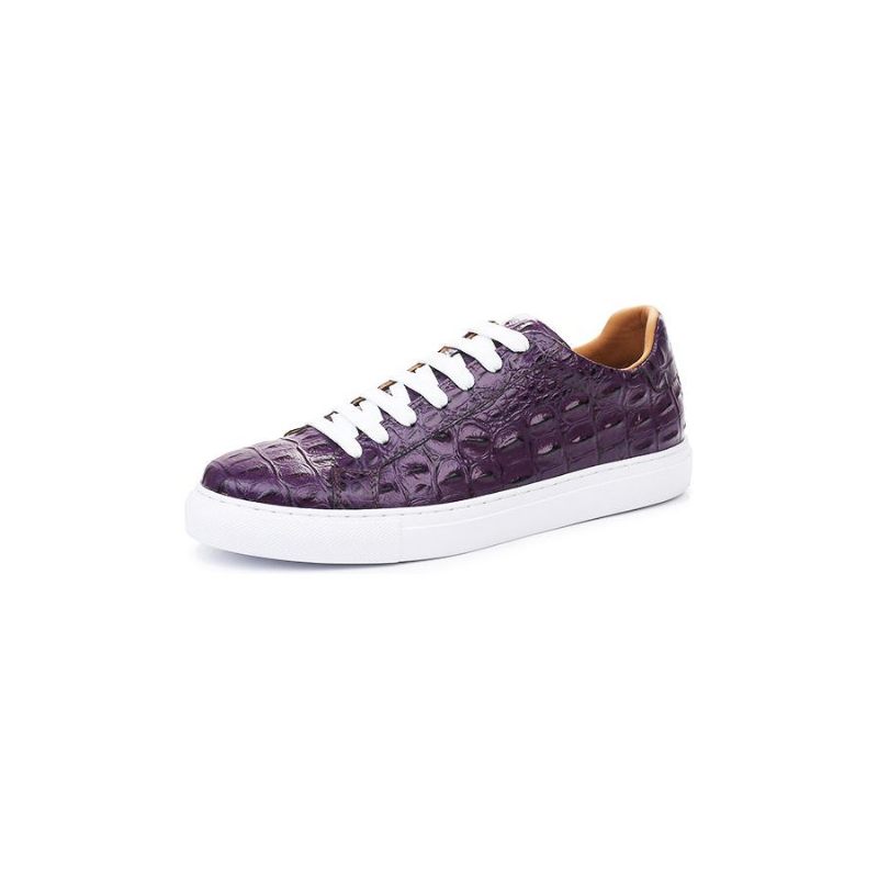 Sapatos Casuais Masculinos Exóticos Com Cadarços - Roxo