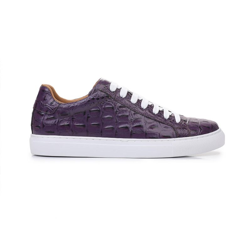 Sapatos Casuais Masculinos Exóticos Com Cadarços - Roxo