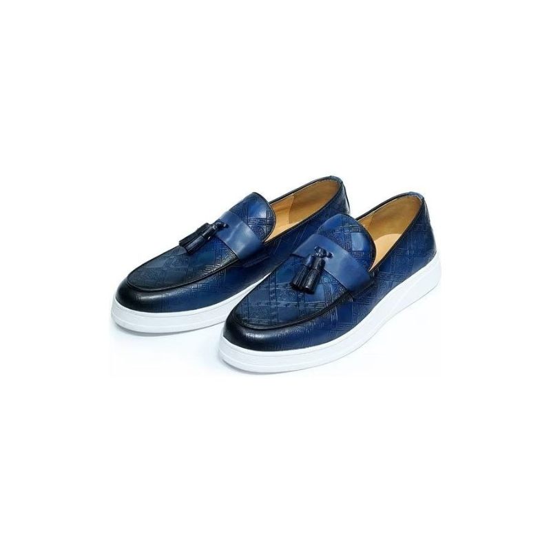 Sapatos Casuais Masculinos Exóticos Slip-on -  Azul