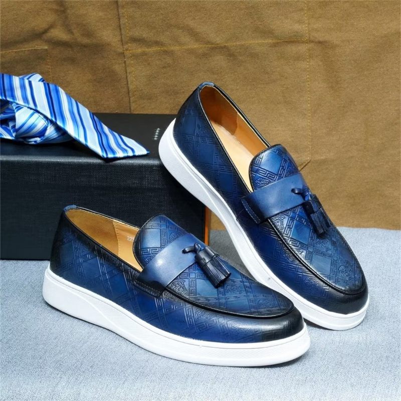 Sapatos Casuais Masculinos Exóticos Slip-on -  Azul