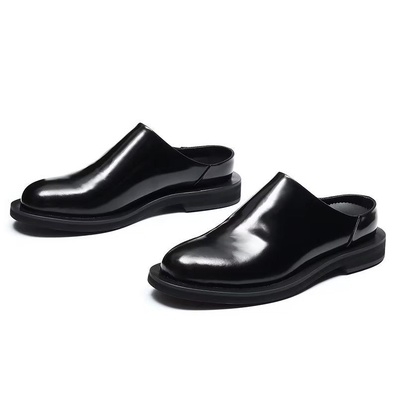 Sapatos Casuais Masculinos Exóticos Slip-ons - Preto