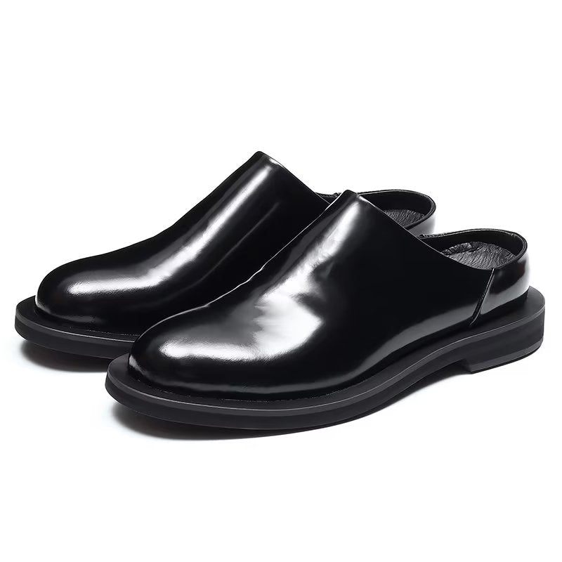 Sapatos Casuais Masculinos Exóticos Slip-ons - Preto