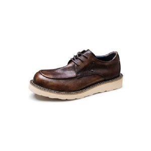 Sapatos Casuais Masculinos Lux Cow Couro Dedo Redondo