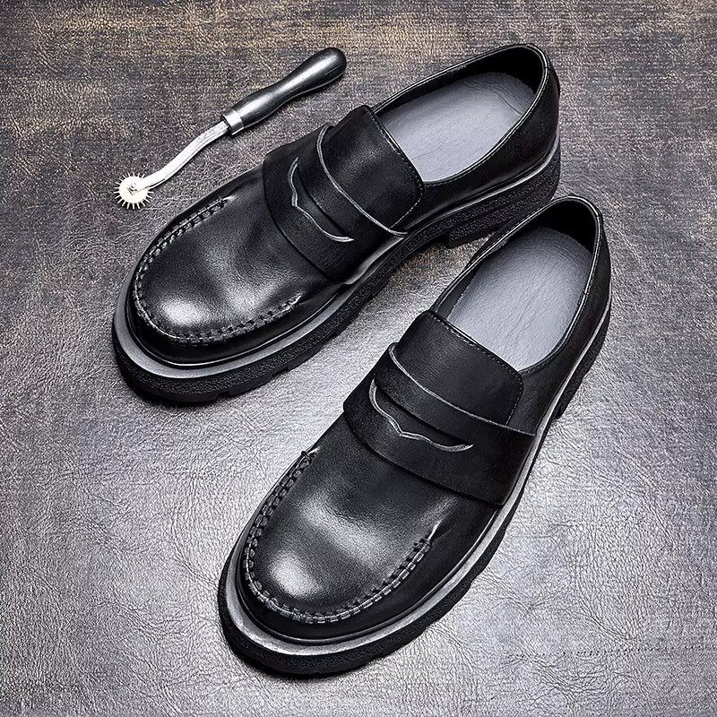 Sapatos Casuais Masculinos Luxo E Conforto Slip-on - Preto