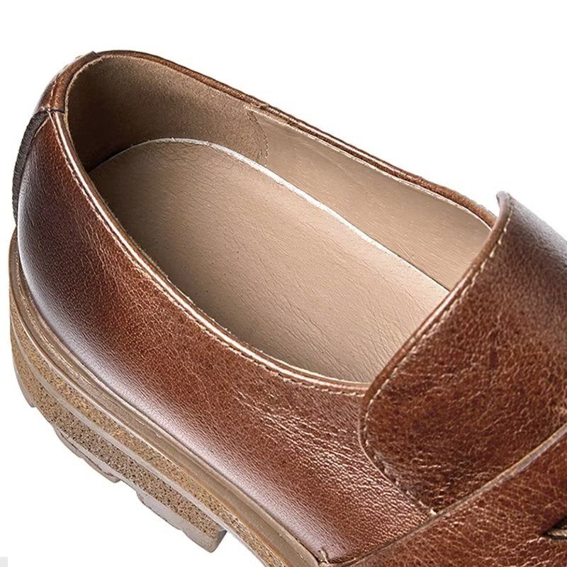 Sapatos Casuais Masculinos Luxo E Conforto Slip-on - Café