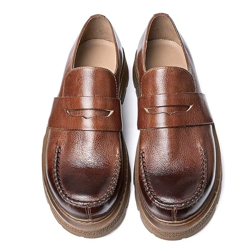 Sapatos Casuais Masculinos Luxo E Conforto Slip-on - Café