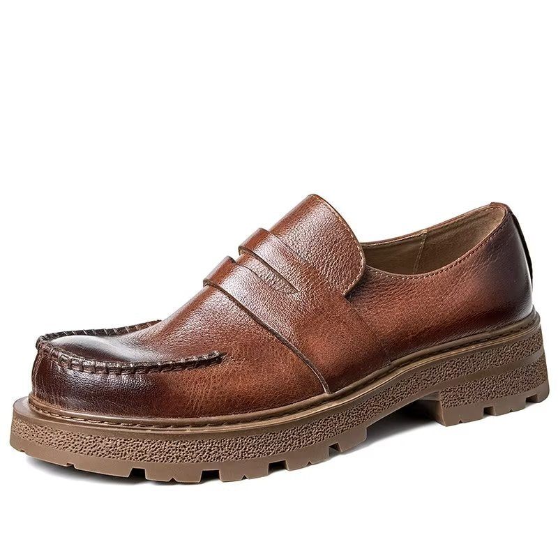 Sapatos Casuais Masculinos Luxo E Conforto Slip-on - Café