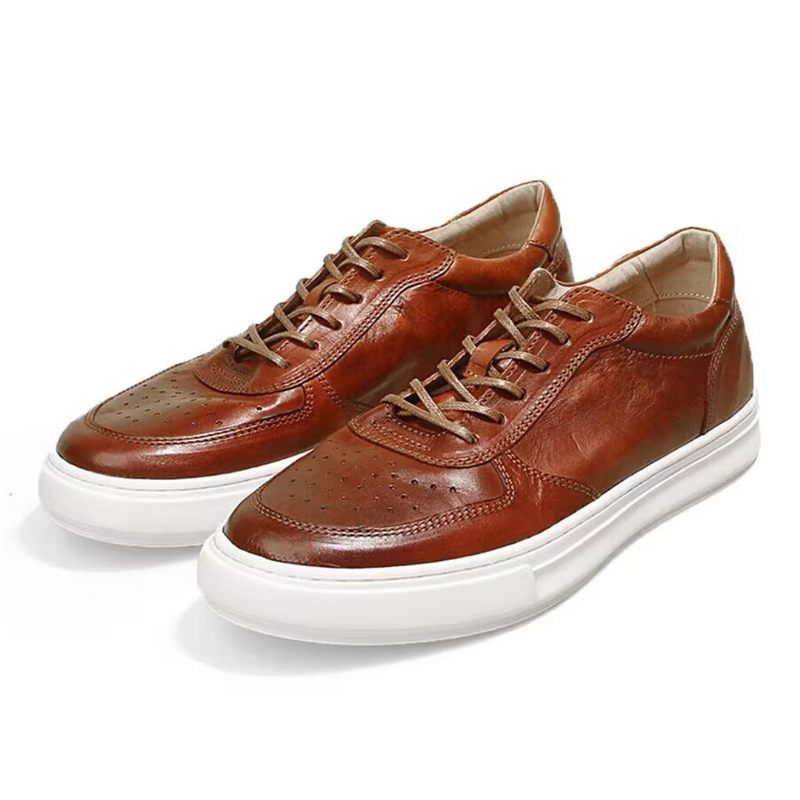 Sapatos Casuais Masculinos Luxuosos Cano Alto