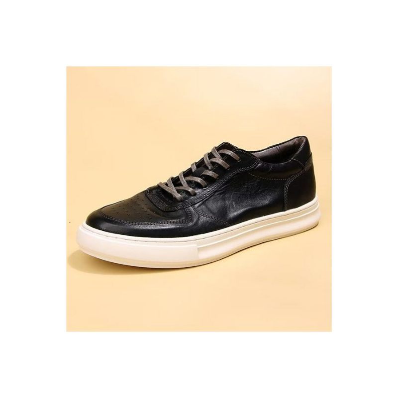 Sapatos Casuais Masculinos Luxuosos Cano Alto - Preto