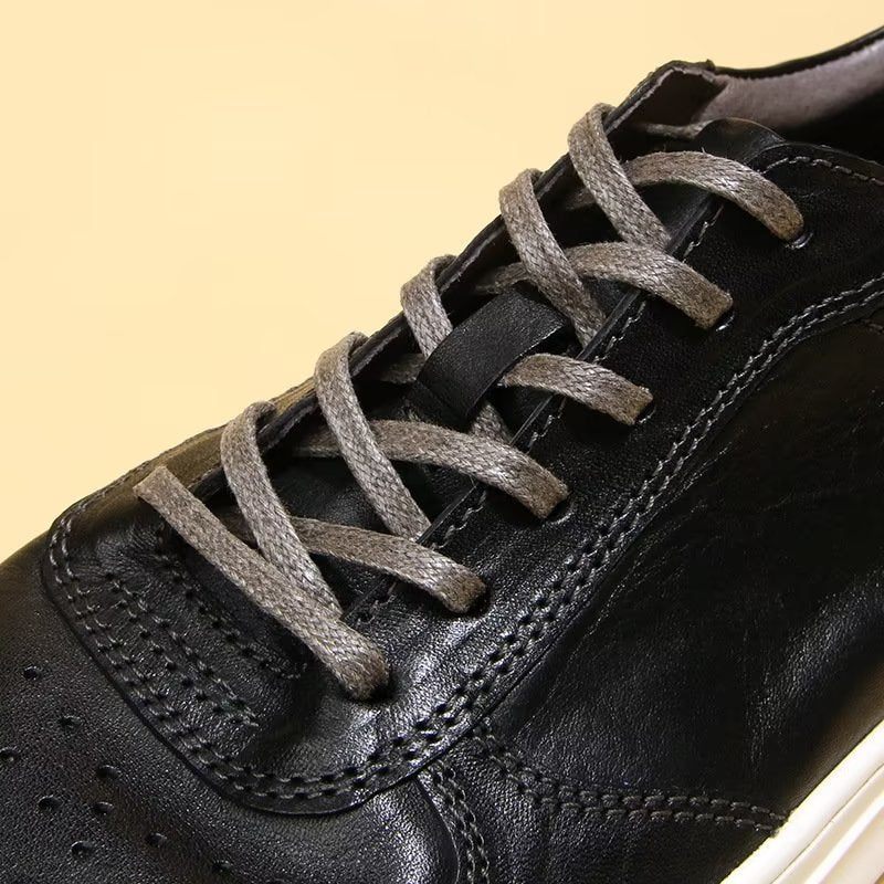 Sapatos Casuais Masculinos Luxuosos Cano Alto - Preto