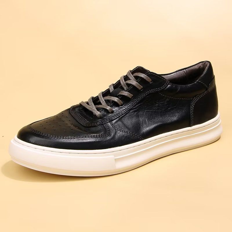 Sapatos Casuais Masculinos Luxuosos Cano Alto - Preto