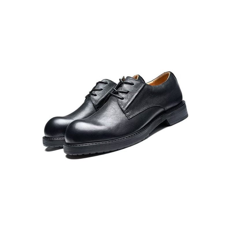 Sapatos Casuais Masculinos Luxuosos Leatherlux Dedo Redondo