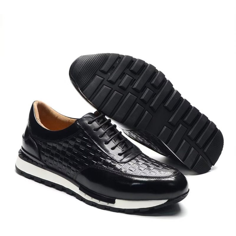 Sapatos Casuais Masculinos Metropolitan Luxury Casual Couro - Preto