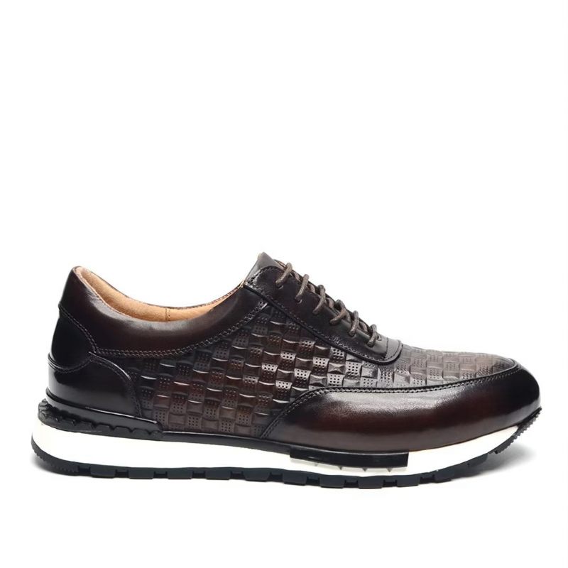 Sapatos Casuais Masculinos Metropolitan Luxury Casual Couro - Café