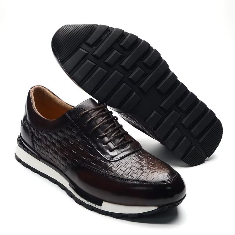 Sapatos Casuais Masculinos Metropolitan Luxury Casual Couro - Café