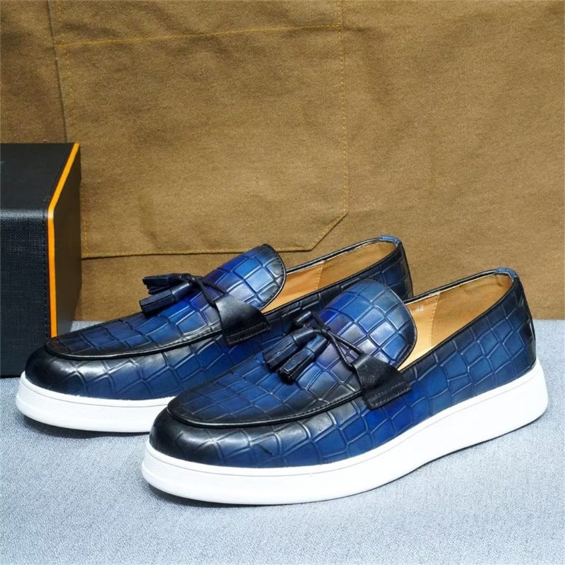 Sapatos Casuais Masculinos Modernos Slip-ons - Azul