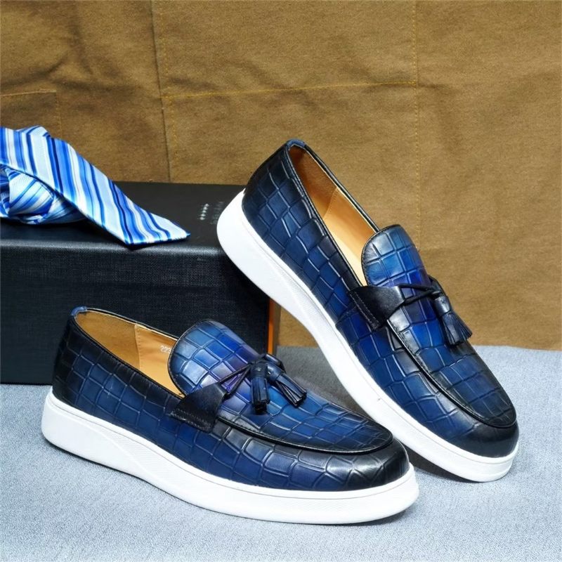 Sapatos Casuais Masculinos Modernos Slip-ons - Azul