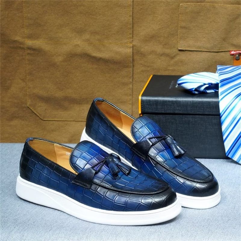 Sapatos Casuais Masculinos Modernos Slip-ons - Azul