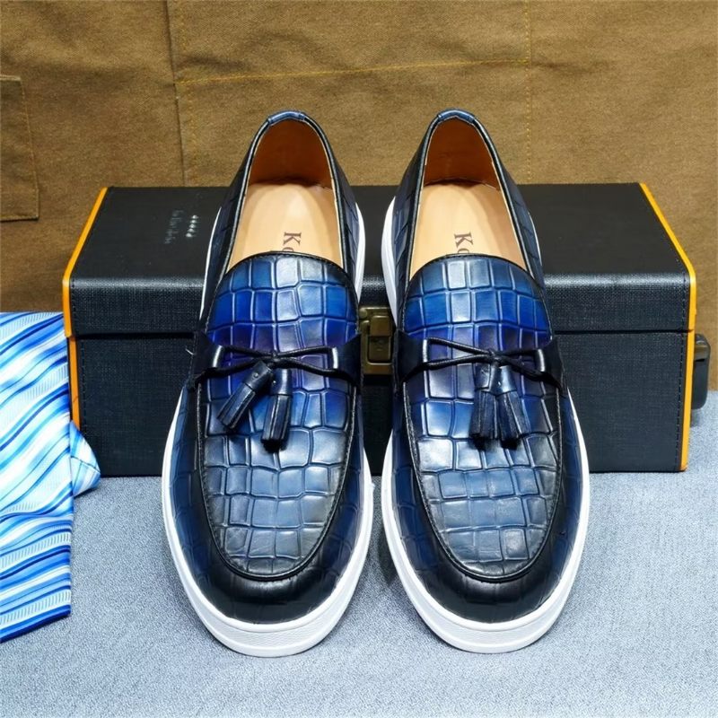 Sapatos Casuais Masculinos Modernos Slip-ons - Azul