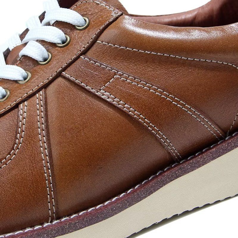 Sapatos Casuais Masculinos Modernos Tênis Da Moda Cano Alto - Marrom