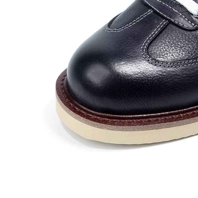 Sapatos Casuais Masculinos Modernos Tênis Da Moda Cano Alto - Preto