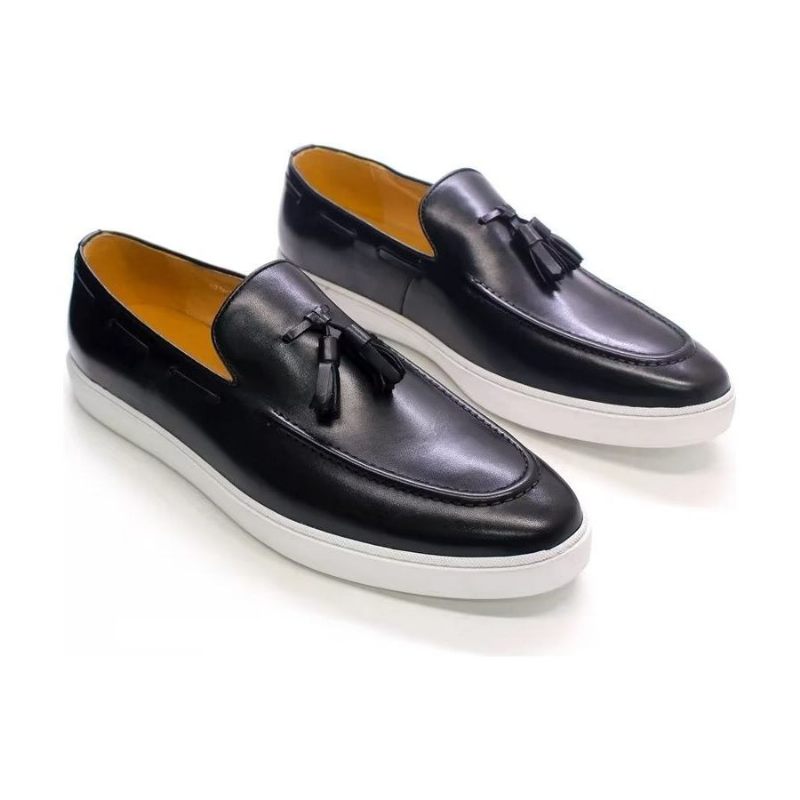 Sapatos Casuais Masculinos Slip-on - Preto