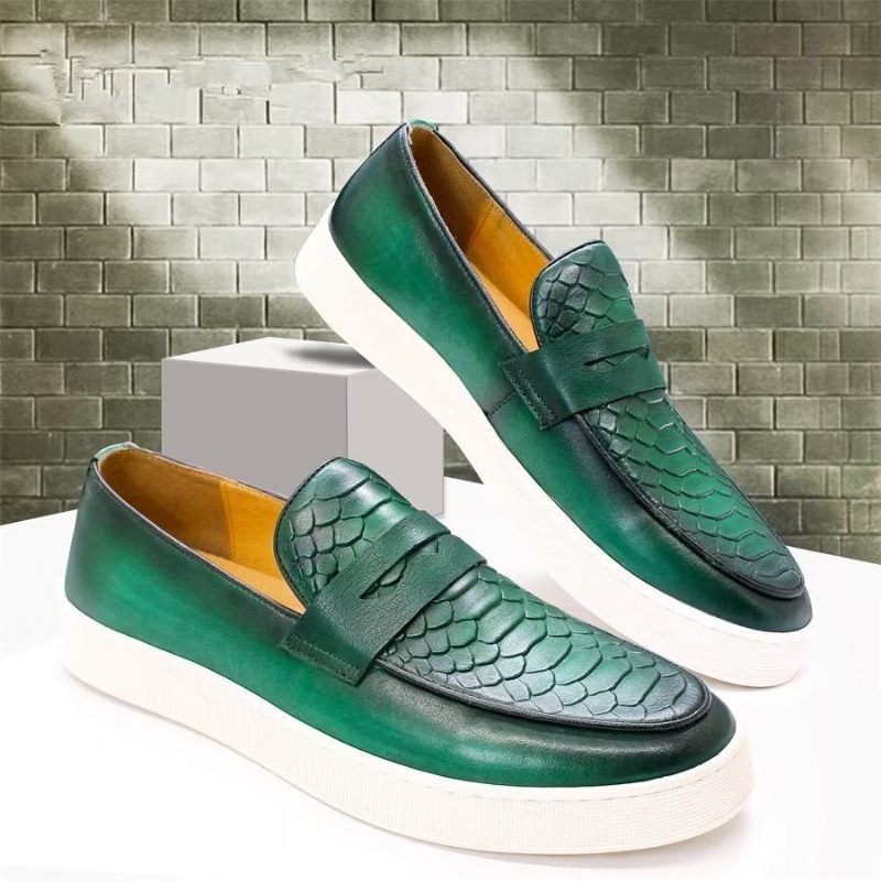 Sapatos Casuais Masculinos Slip-on - Verde