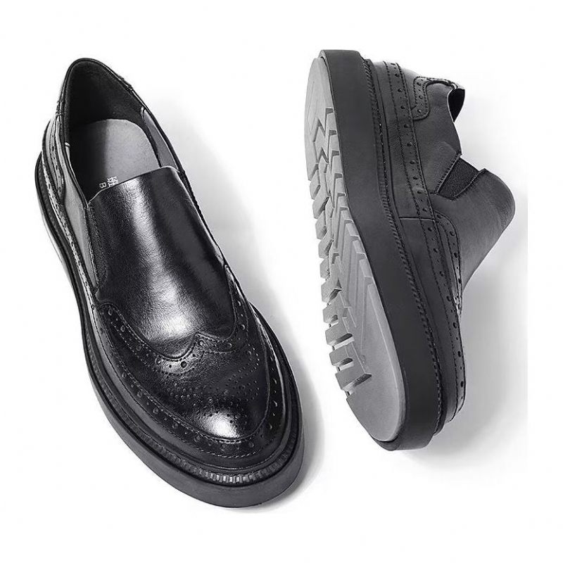 Sapatos Casuais Masculinos Slip-on - Preto