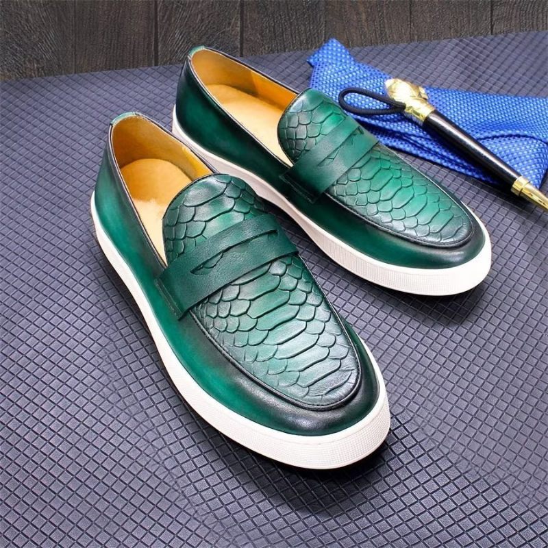 Sapatos Casuais Masculinos Slip-on - Verde