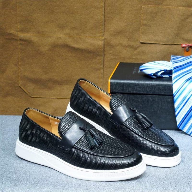 Sapatos Casuais Masculinos Slip-on Elegância - Preto