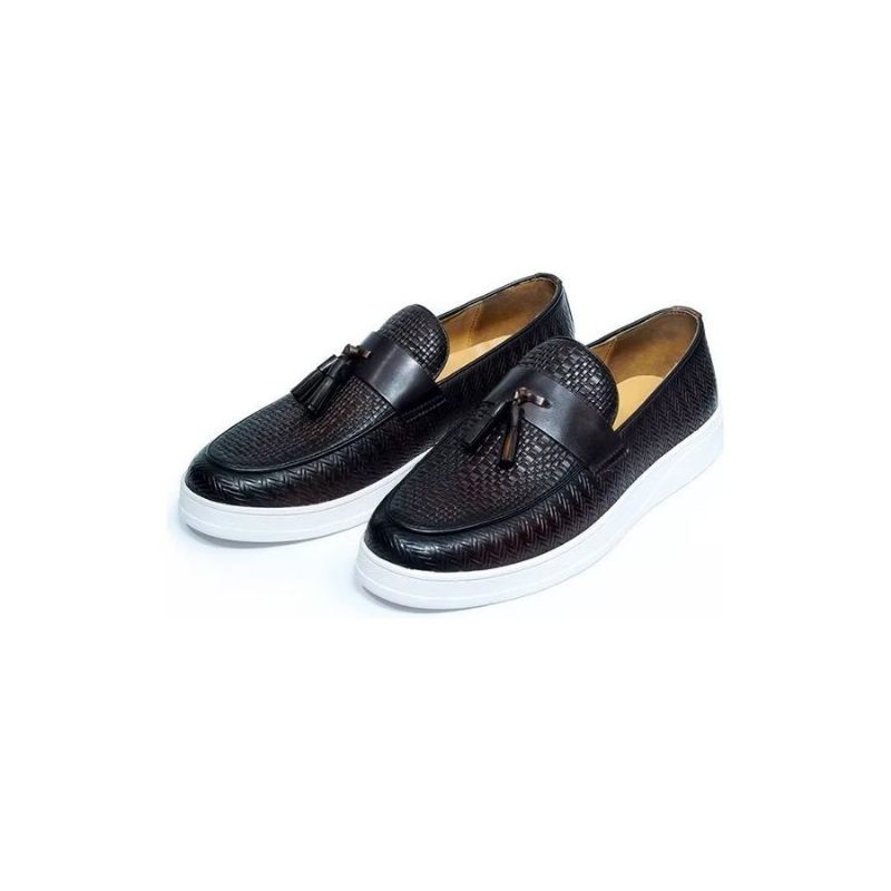 Sapatos Casuais Masculinos Slip-on Elegância - Café