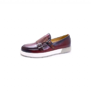 Sapatos Casuais Masculinos Slip-ons Couro Vaca Elegante