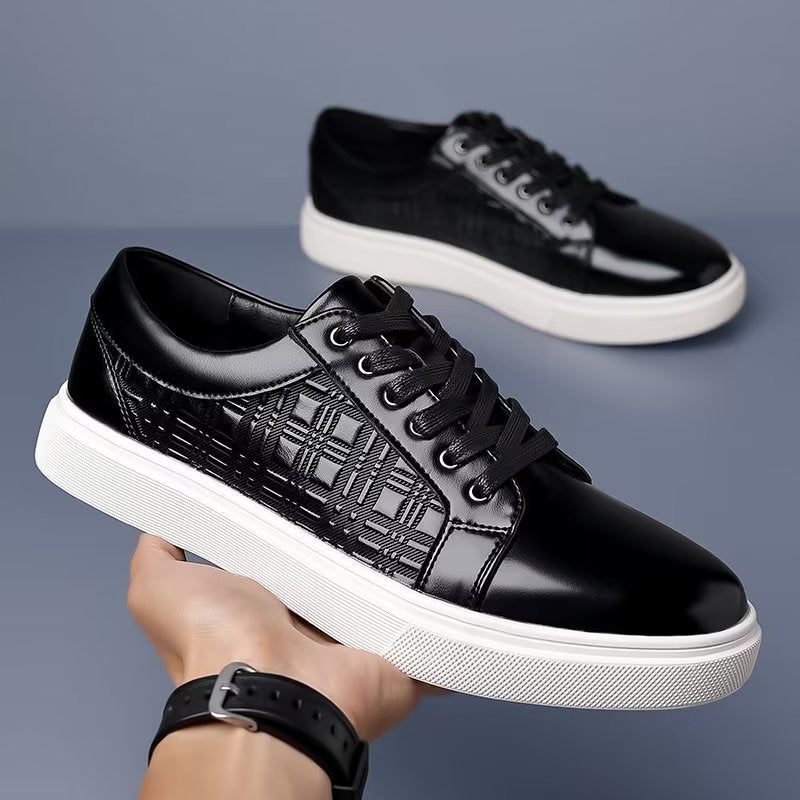 Sapatos Casuais Masculinos Sofisticação Step-in - Preto 