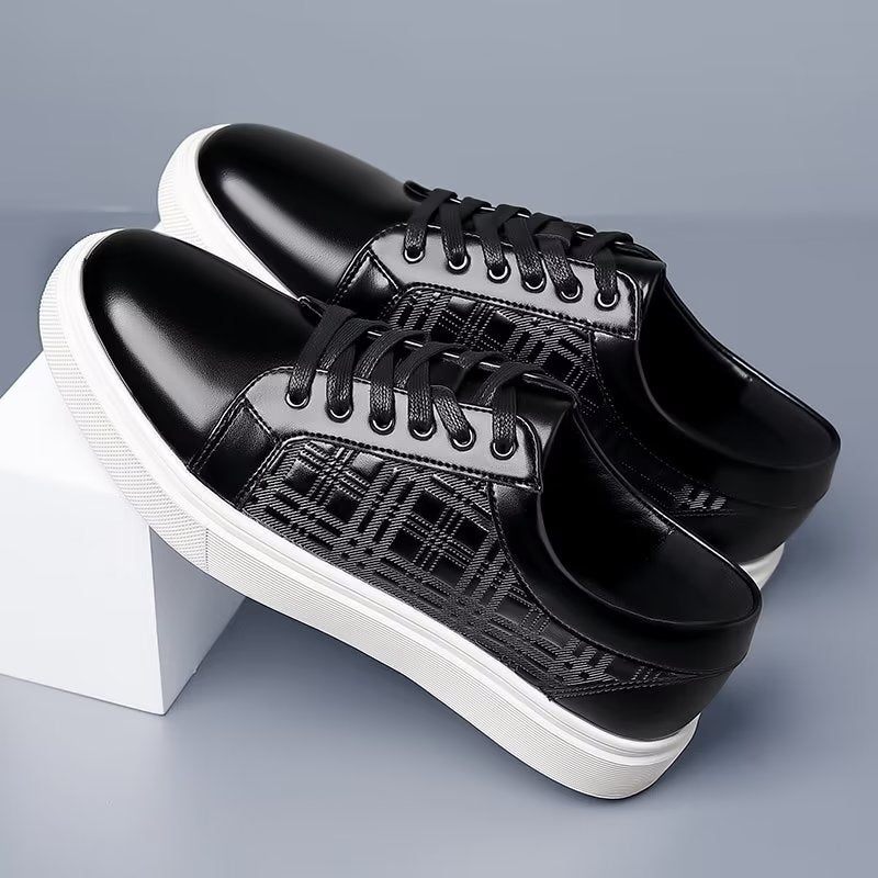 Sapatos Casuais Masculinos Sofisticação Step-in - Preto 