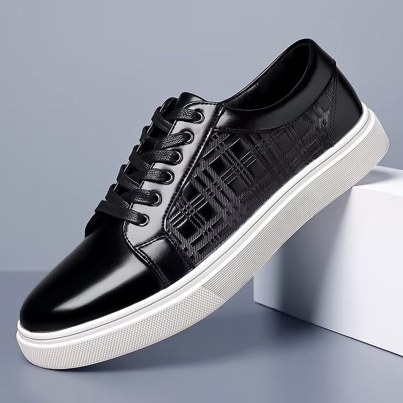 Sapatos Casuais Masculinos Sofisticação Step-in - Preto 