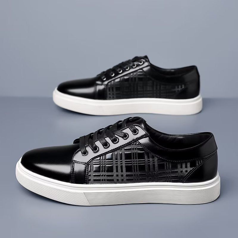 Sapatos Casuais Masculinos Sofisticação Step-in - Preto 