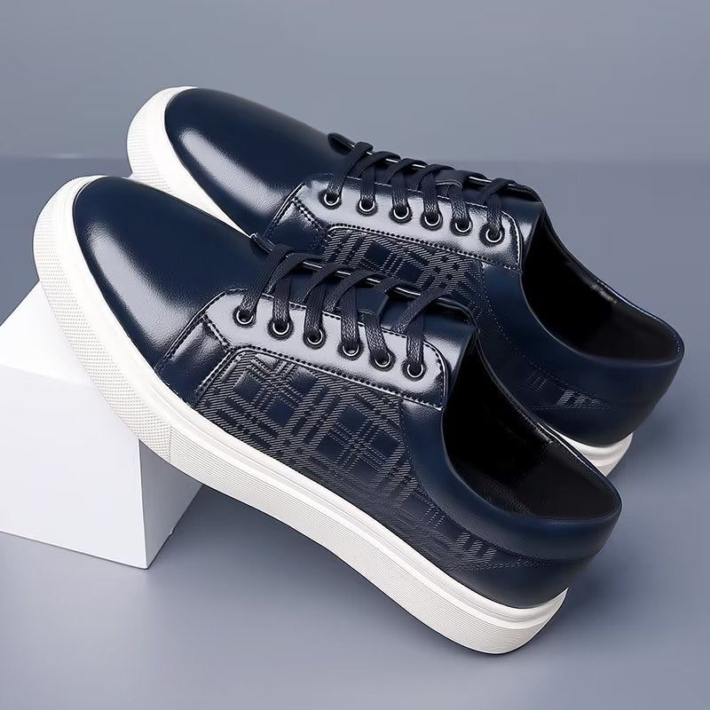 Sapatos Casuais Masculinos Sofisticação Step-in -  Azul