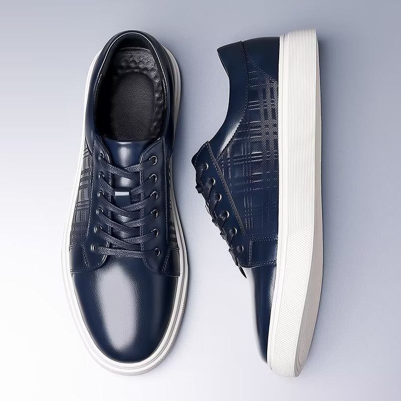 Sapatos Casuais Masculinos Sofisticação Step-in -  Azul