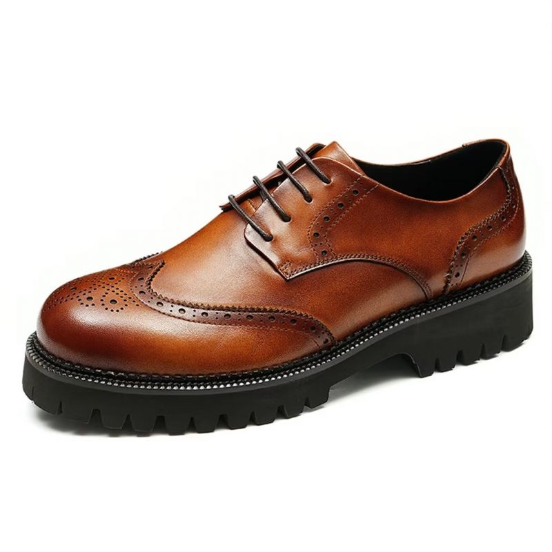 Sapatos Formais Masculino Vestido Couro Majestic - Marrom