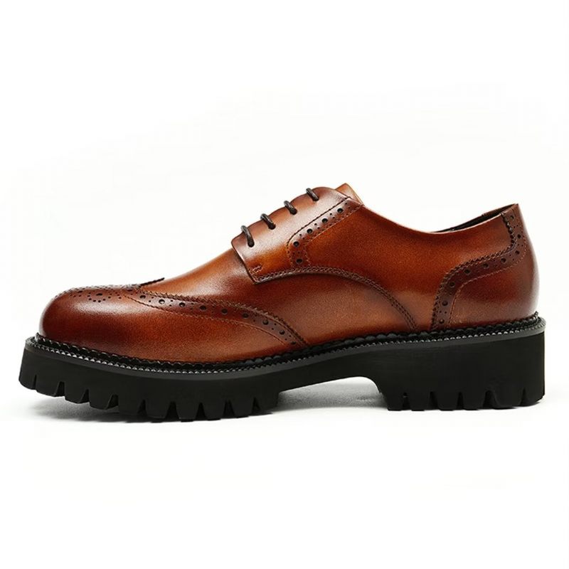 Sapatos Formais Masculino Vestido Couro Majestic - Marrom