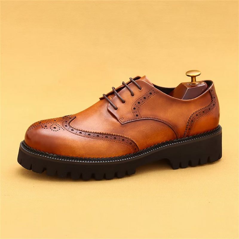 Sapatos Formais Masculino Vestido Couro Majestic - Marrom