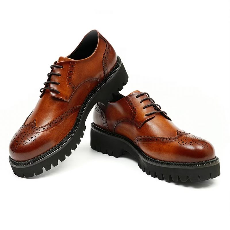 Sapatos Formais Masculino Vestido Couro Majestic - Marrom