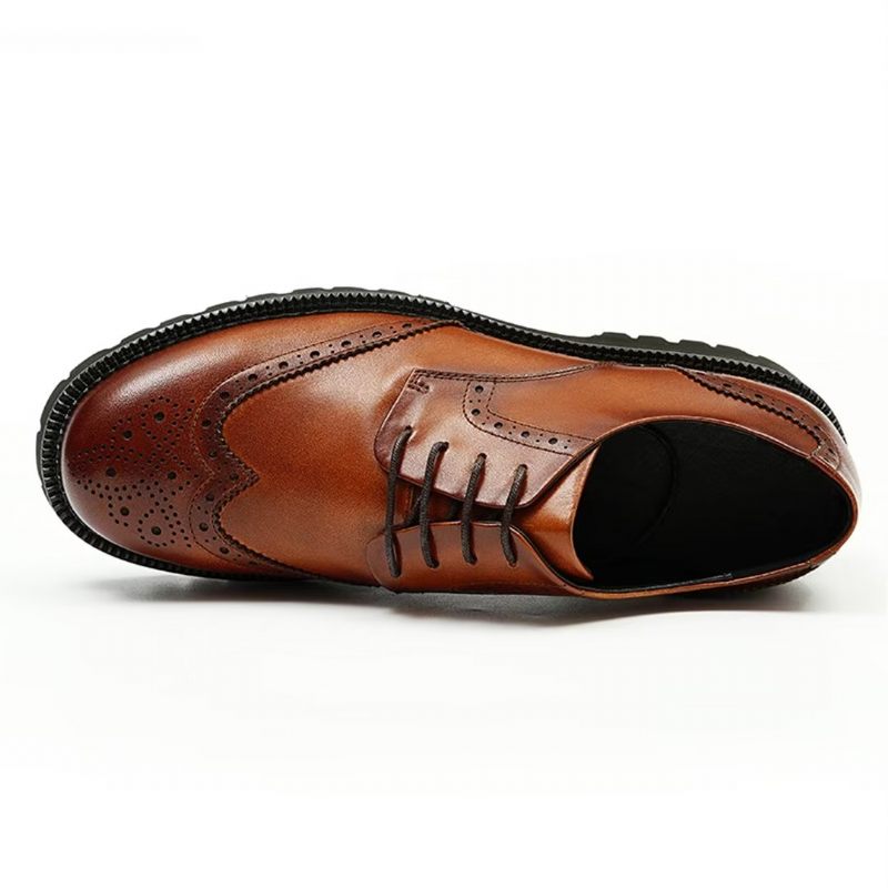 Sapatos Formais Masculino Vestido Couro Majestic - Marrom