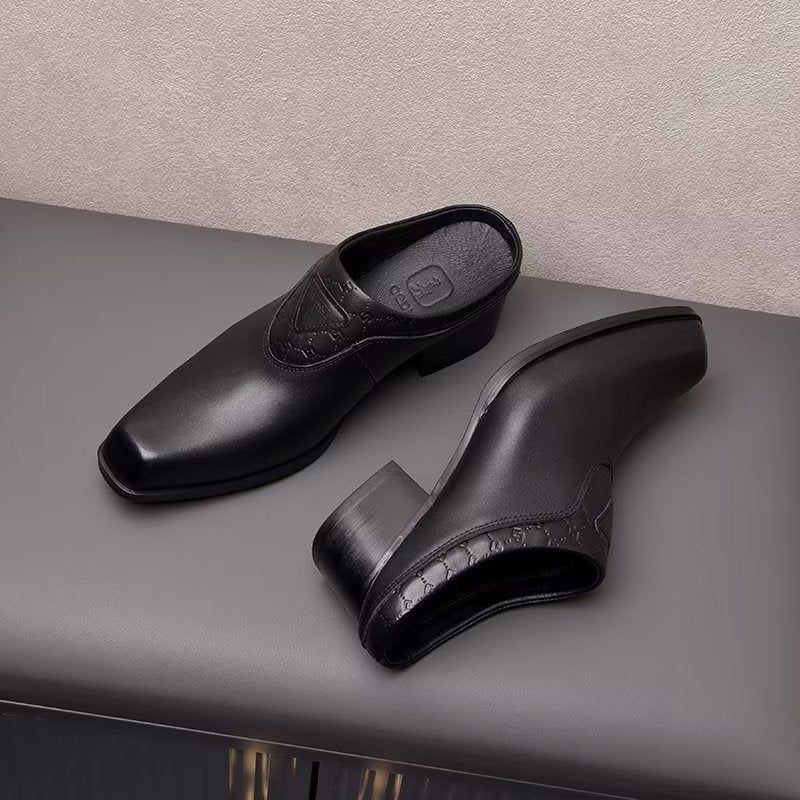 Sapatos Formais Masculinos Alliluxa Slip On Sociais - Preto