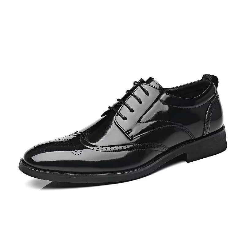 Sapatos Formais Masculinos Bico Fino Sociais Derby - Preto