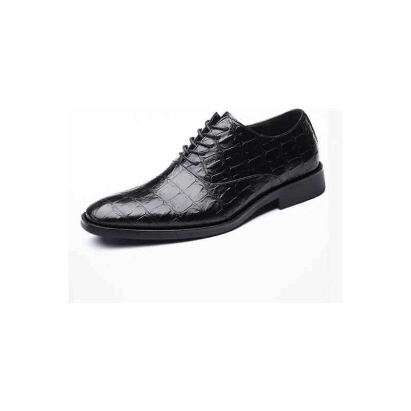 Sapatos Formais Masculinos Brilhantes Exóticos Pontiagudos Oxfords - Preto