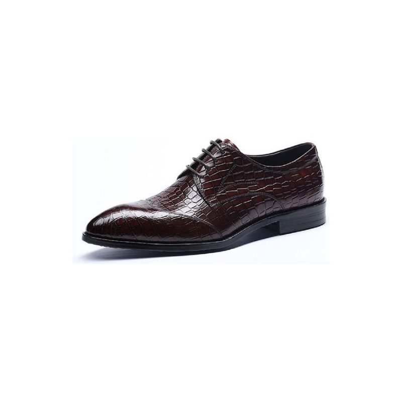 Sapatos Formais Masculinos Brogue - Vermelho