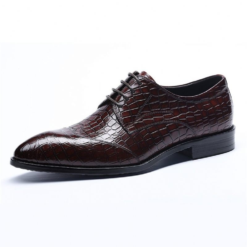 Sapatos Formais Masculinos Brogue - Vermelho